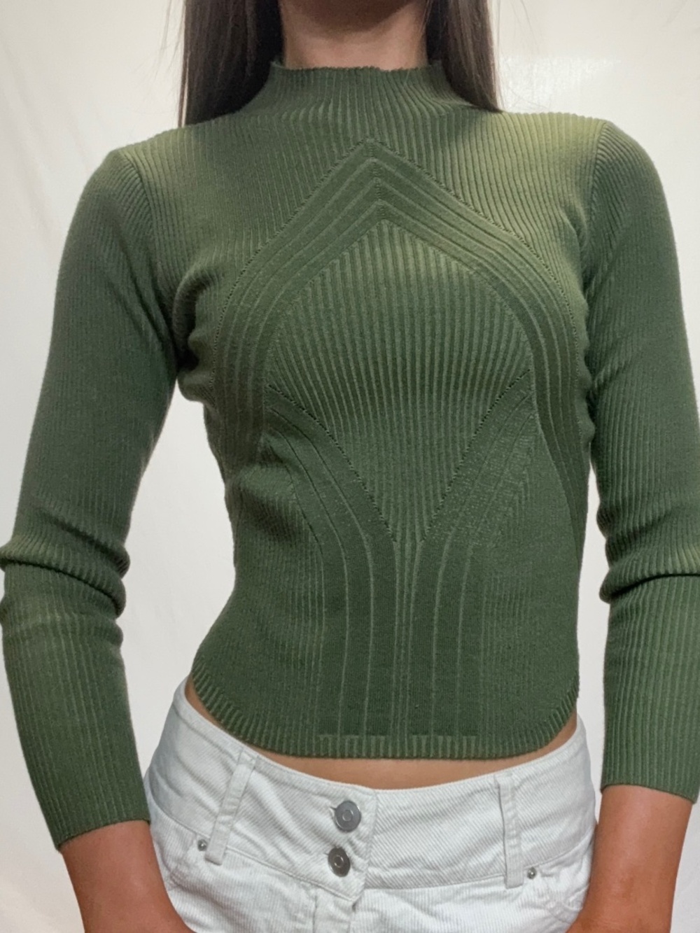 Forever 21 green long sleeve turtleneck